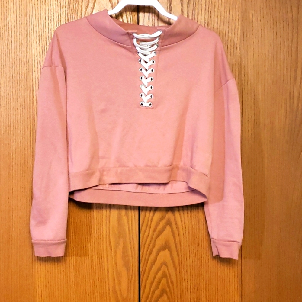 Fitz + Eddi Women's M Soft Pink Cropped Top
